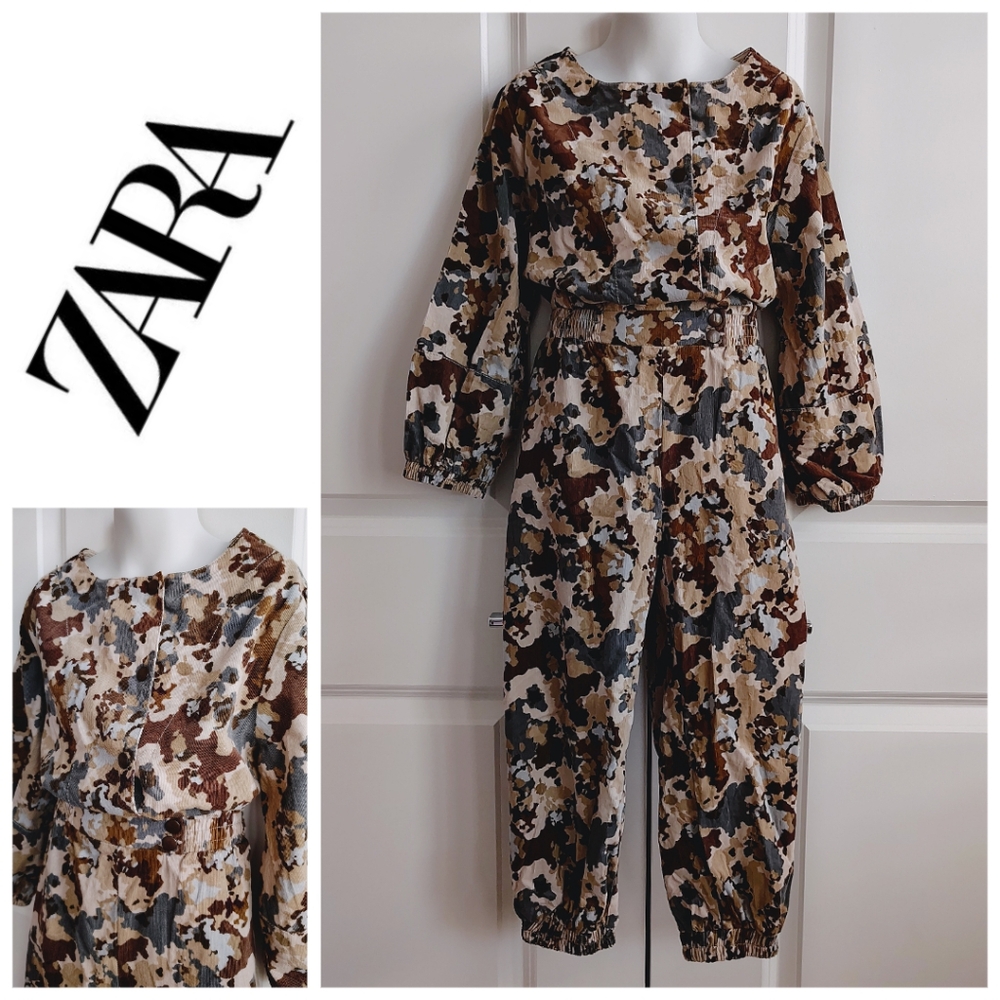 Camouflage Corduroy Jumpsuit
